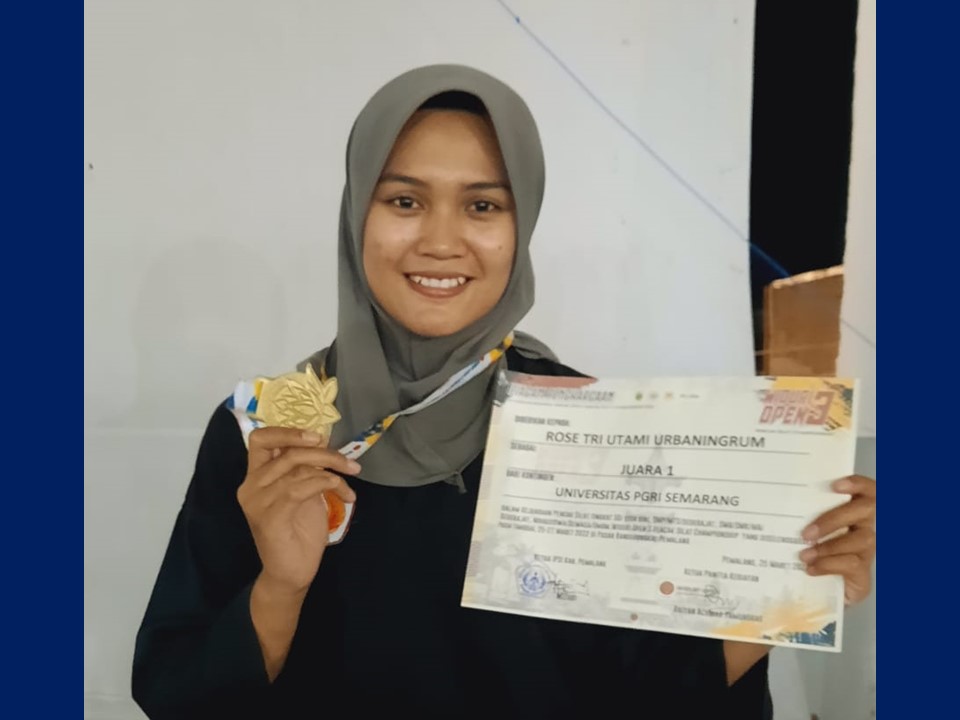 Rose Tri Utami Urbaningrum Mahasiswa PJKR Juara 1 kompetisi Widuri Open Championship 3